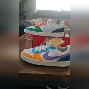 Nike Kids 6 Youth Court Sneakers - Green, Orange, Purple, Blue